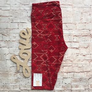 ❤️2 for $16❤️LuLaRoe Valentines Leggings Aztec TC